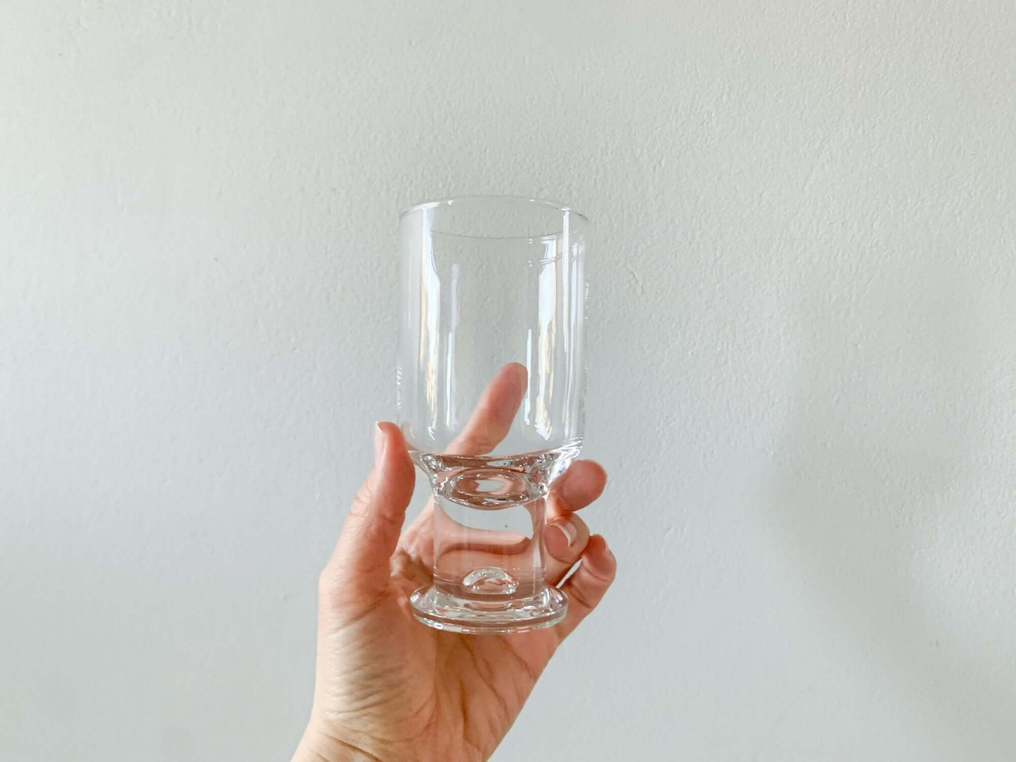 Vintage beer glass Helmi series, designer Heikki Orvola, Nuutajarvi Finland, 1970s