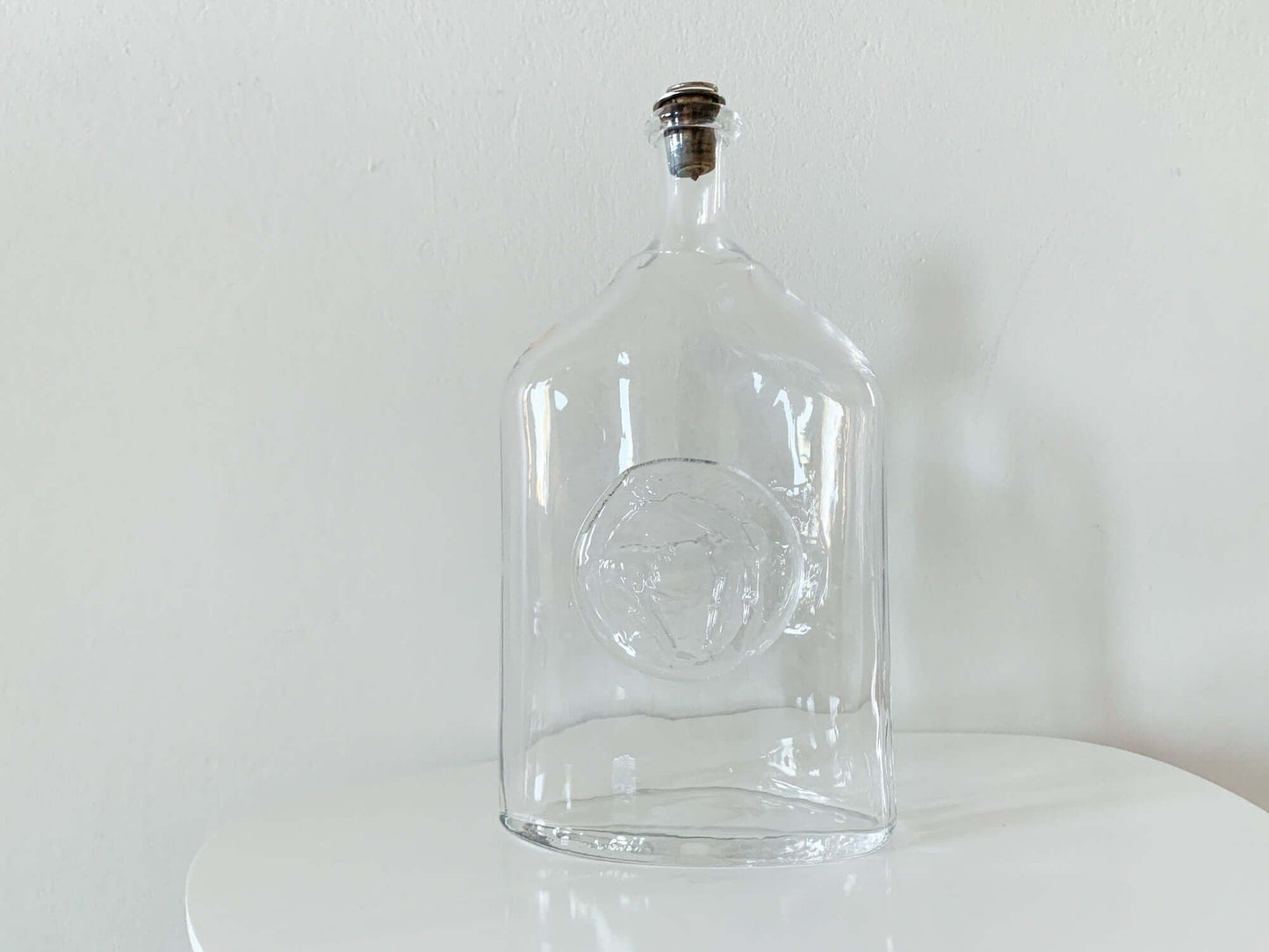 Vintage decanter with cork handmade