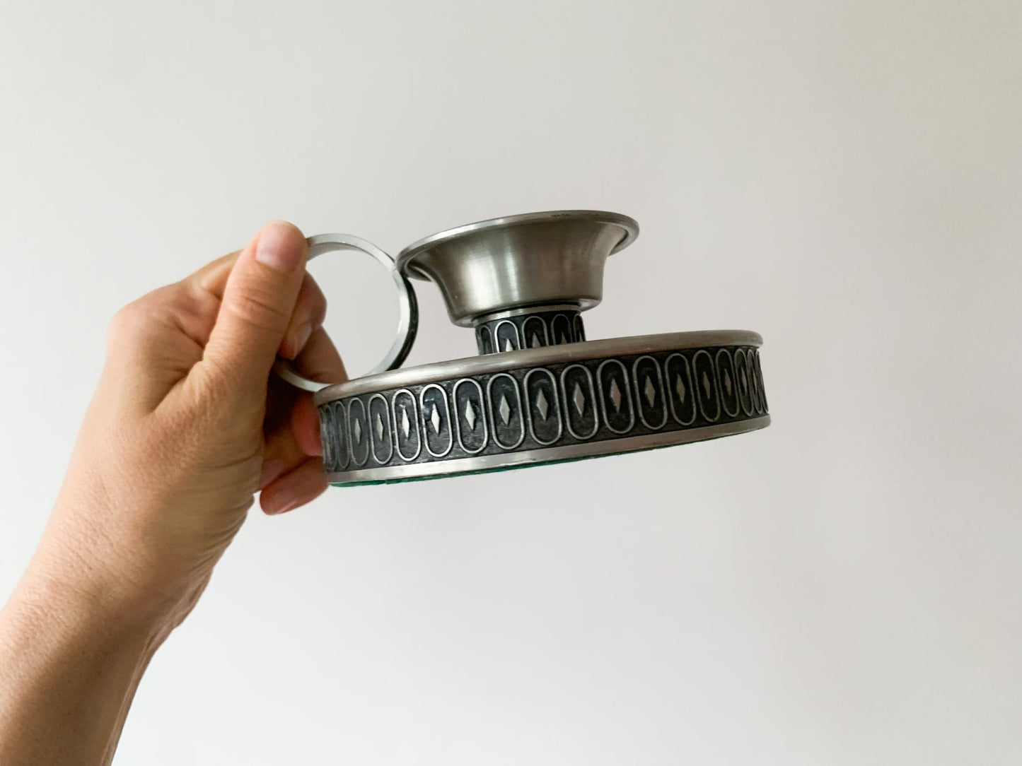 Vintage pewter Modernist decor Tele Tinn Norway