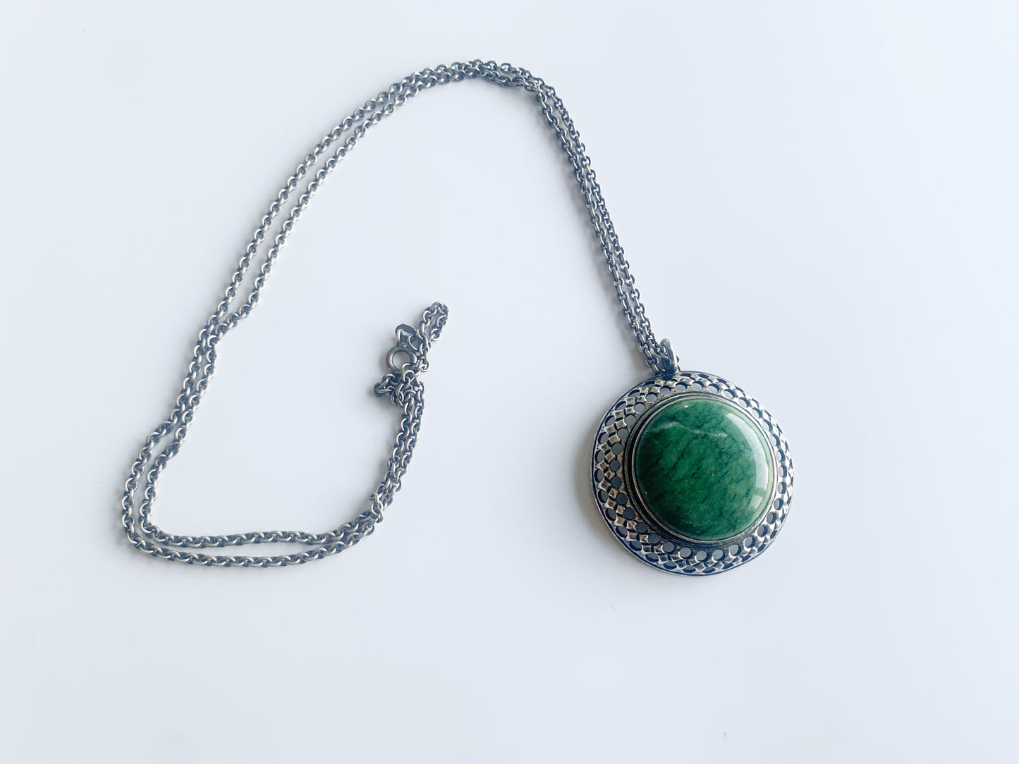 Vintage Kalevala Koru silver necklace with epicote stone