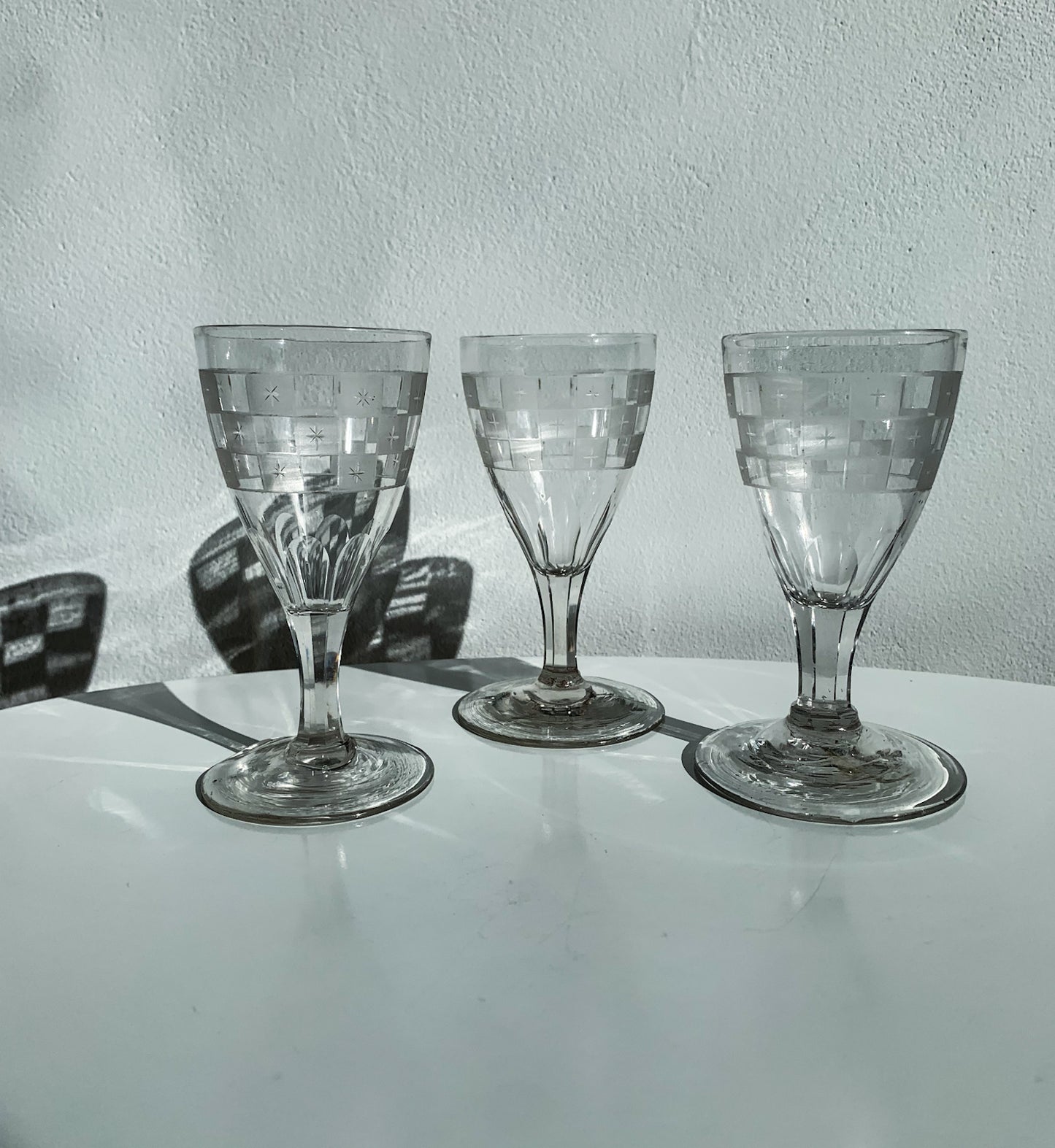 Antique Wine Glass 1800s, likely Casimirsborg style