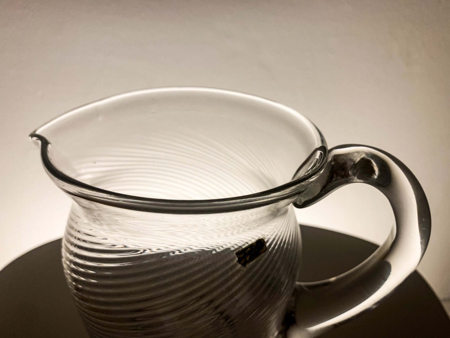 Nason & Moretti swirl pitcher of clear glass, Murano, Italy, 1950s