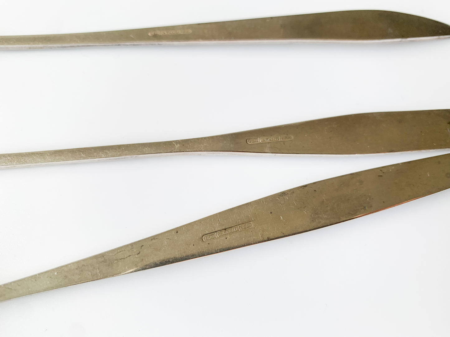 Set of 5 silverplated spoons for cocktail, tea, Space age, Denmark