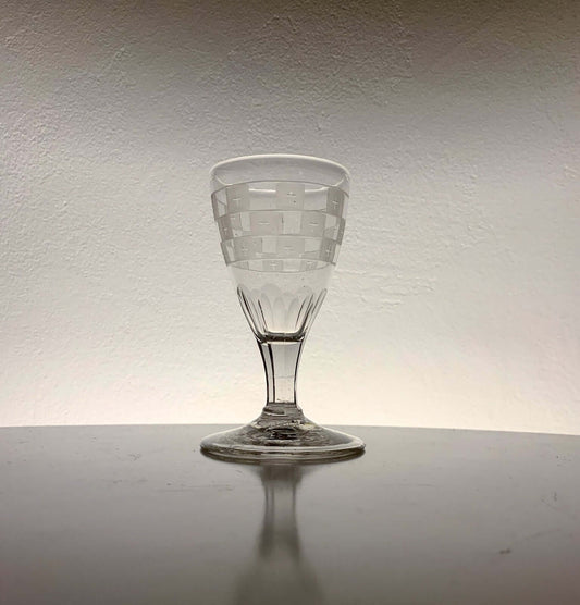 Antique Wine Glass 1800s, likely Casimirsborg style