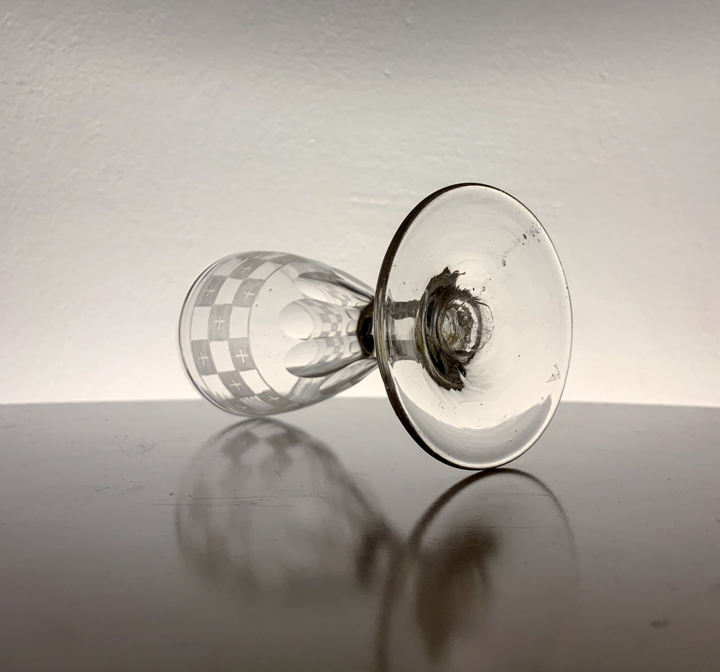 Antique Wine Glass 1800s, likely Casimirsborg style