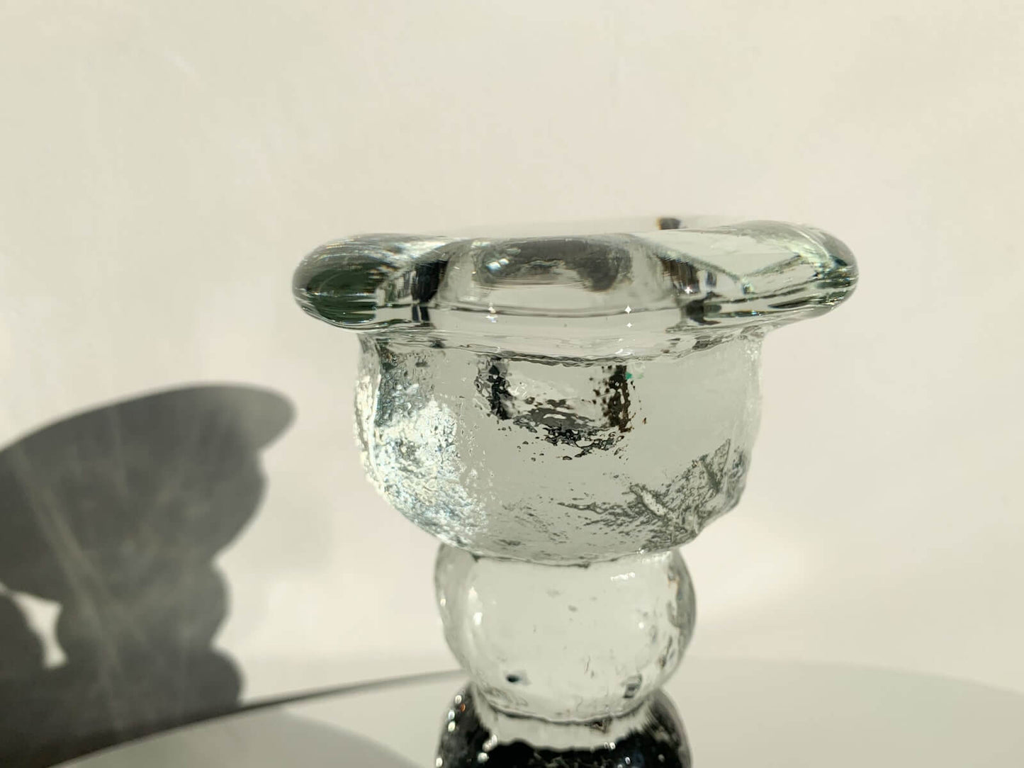 Brutalist Figurine, Candle Holder Kivi Set, Humppila Finland 1980s Grey