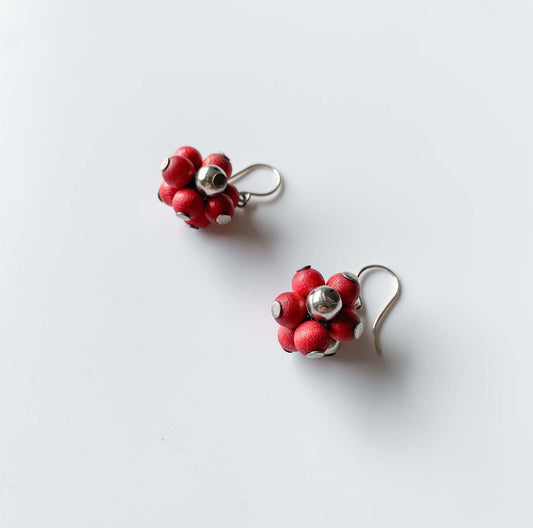 Aarikka Finland| Red Berry Earrings