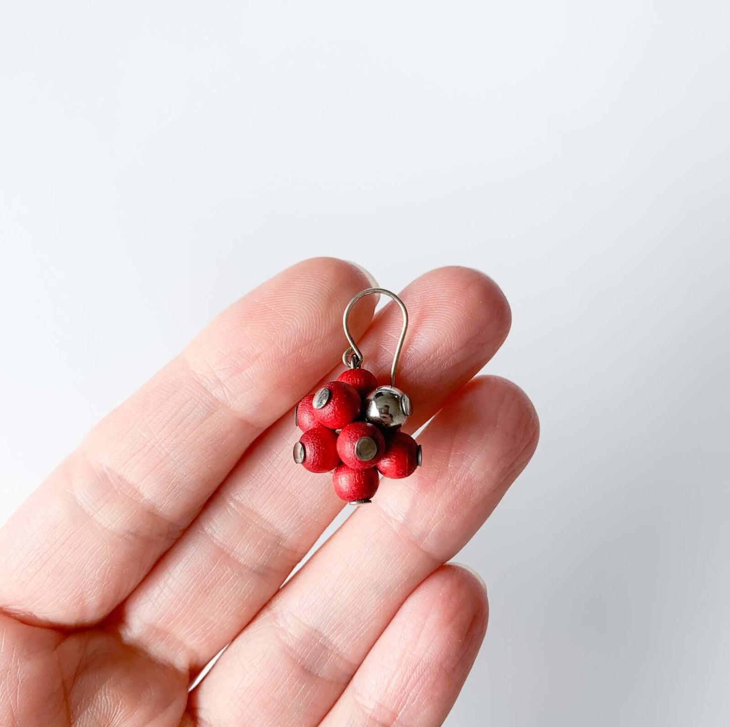 Aarikka Finland| Red Berry Earrings