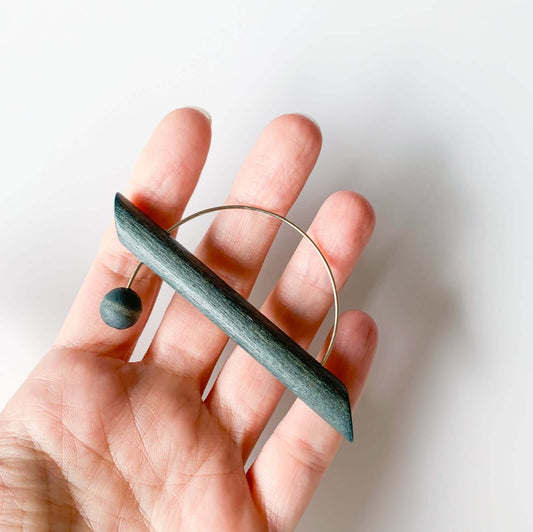 Aarikka Finland | Green Orbit Brooch