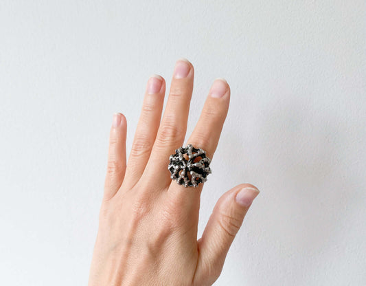 Brutalist Pewter Ring by Tapani Vanhatalo | 1970s