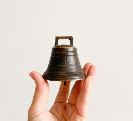 Antique Finnish horse harness bell, bronze