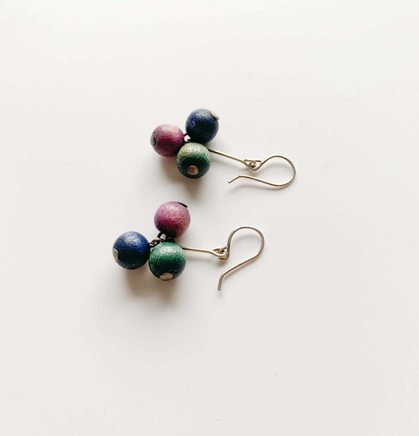 Aarikka Finland, Wooden Berries Earrings