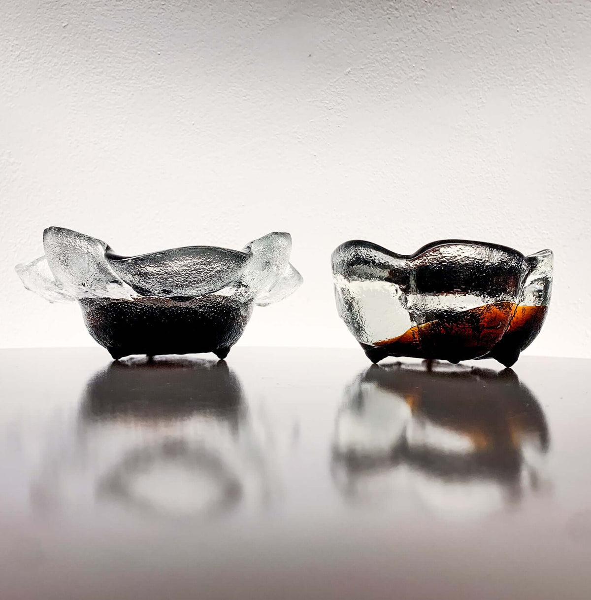 Brutalist Kivi-set candle holder, signed | Humppila Finland