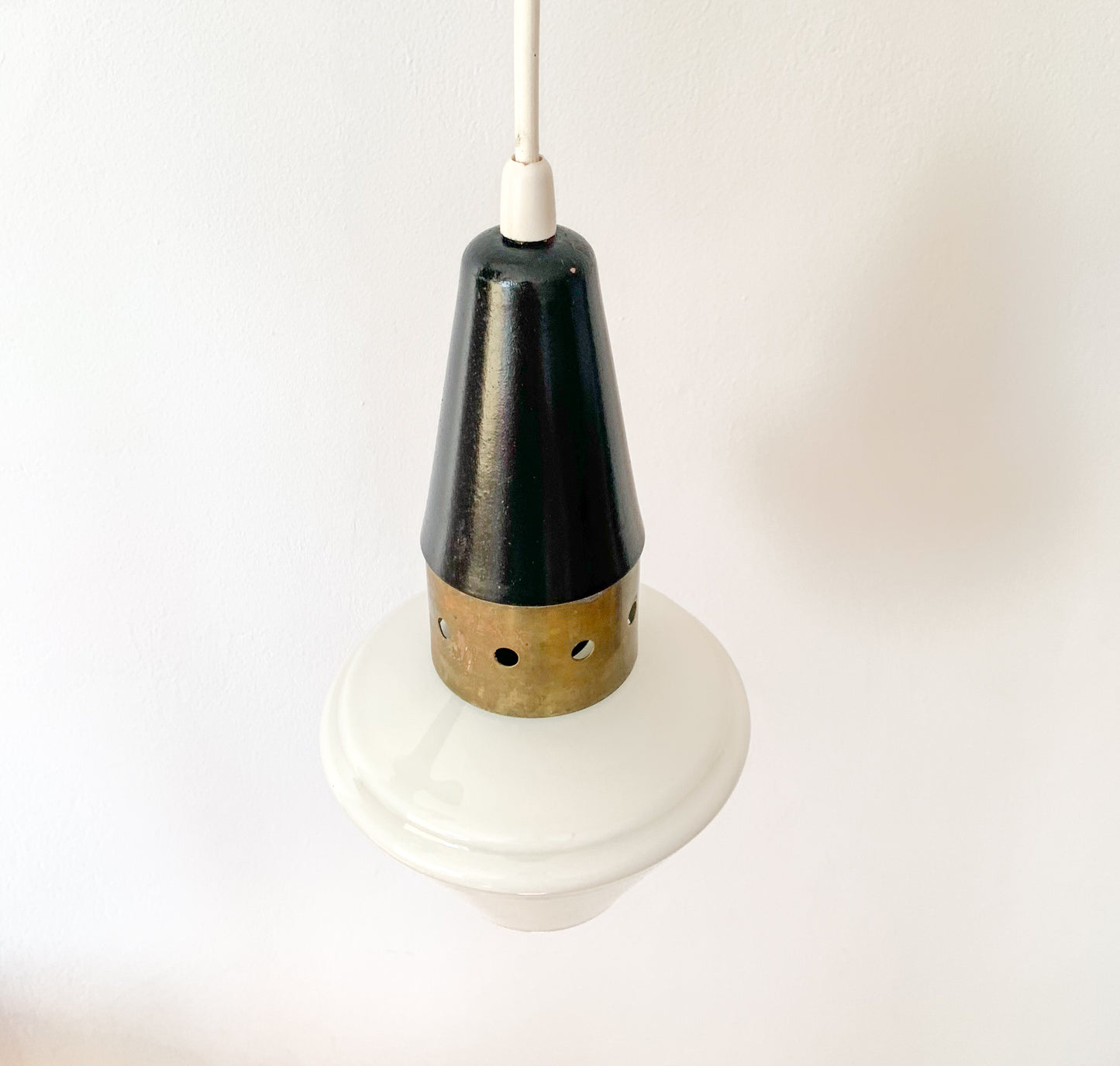 Brutalist Nordic Space age pendant lamp, 1950s