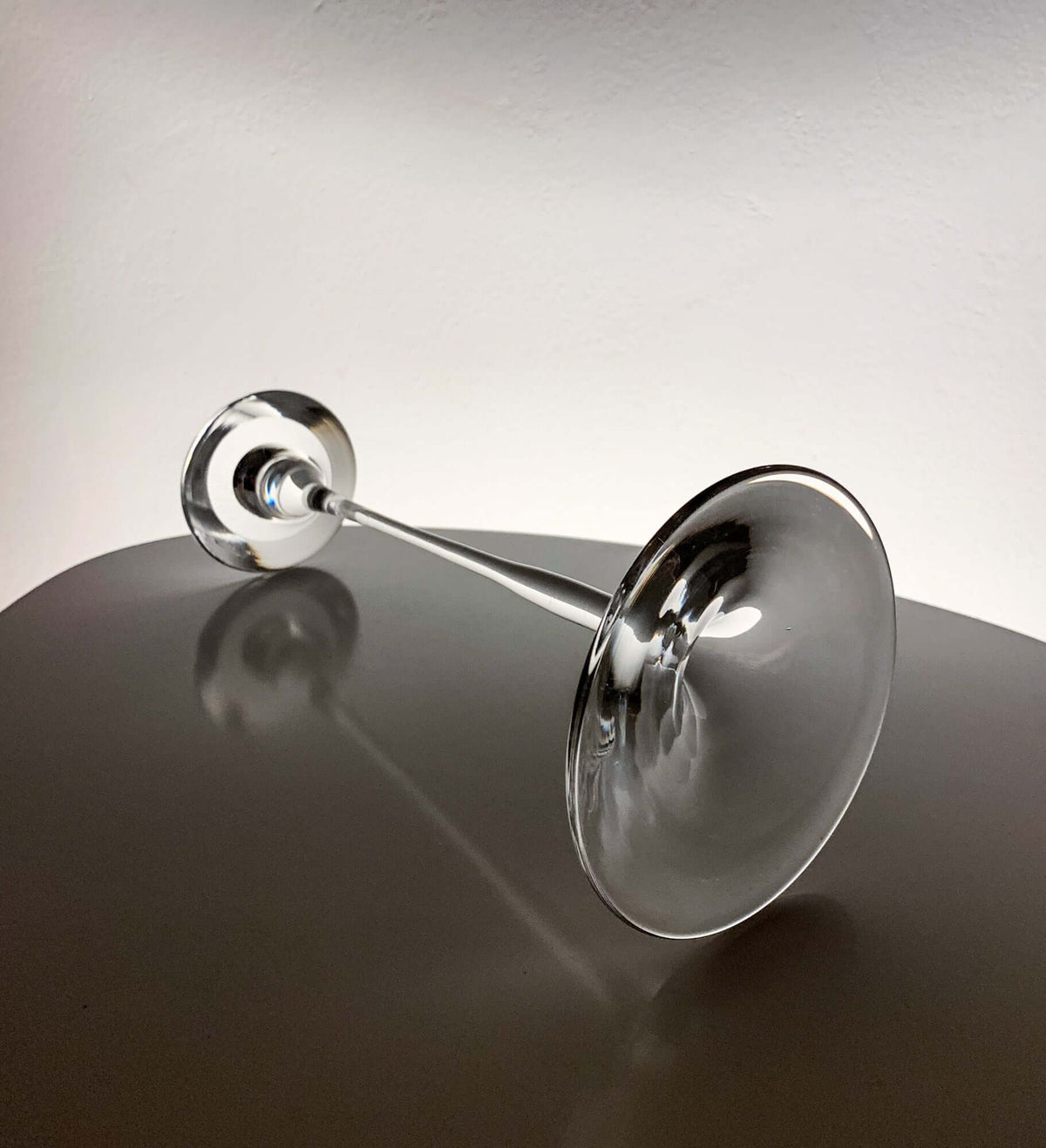 Kjell Engman Kosta Boda | Tall Fanfar crystal candlestick