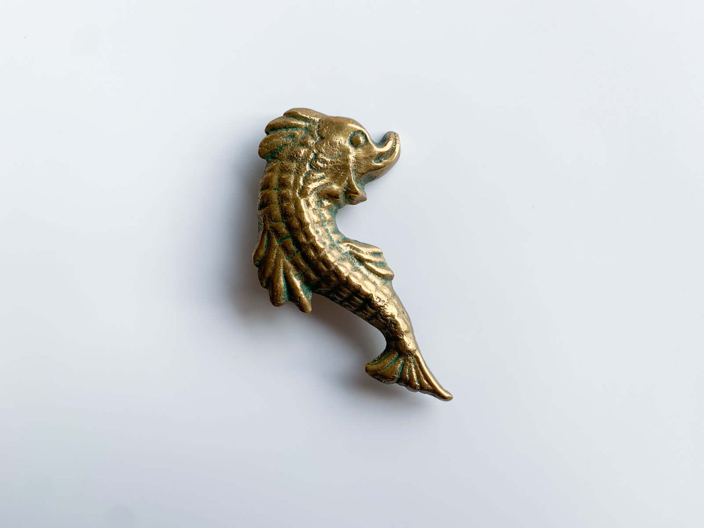 Vintage bronze brooch Fish | Vintage Scandinavian jewelry