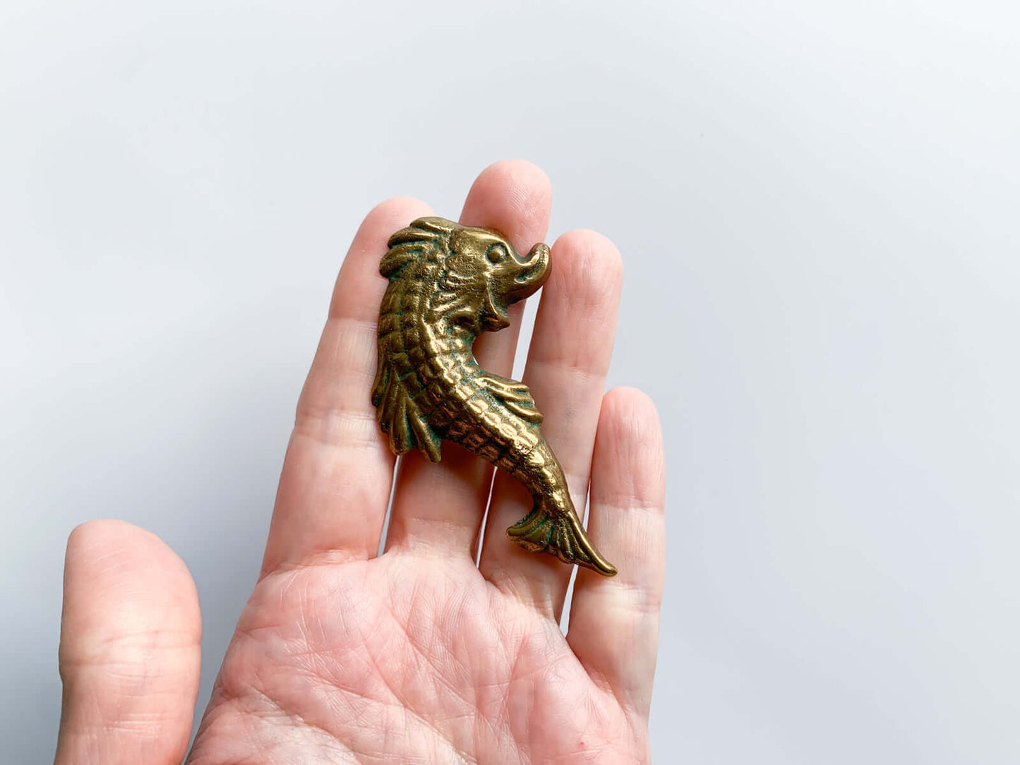 Vintage bronze fish brooch | Vintage jewelry