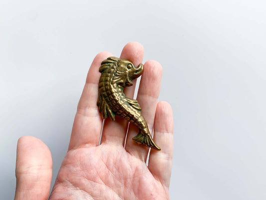 Vintage bronze fish brooch | Vintage jewelry