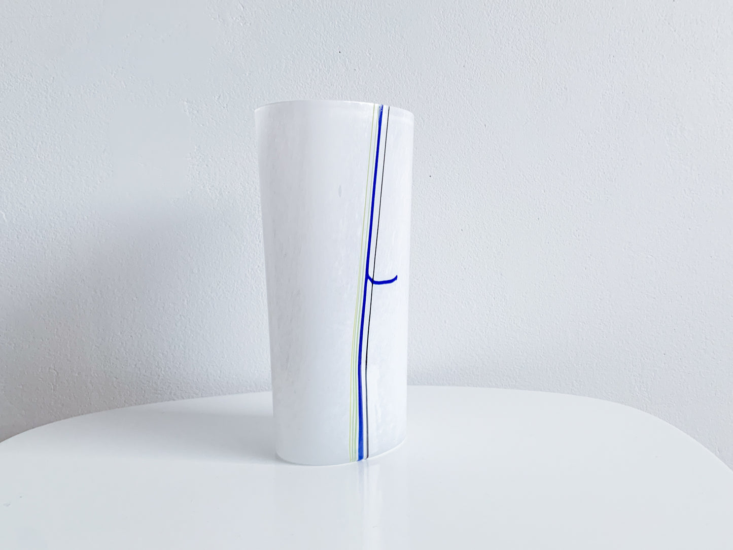 Vintage vase Rainbow by Bertil Vallien, Kosta Boda Sweden, 1980s