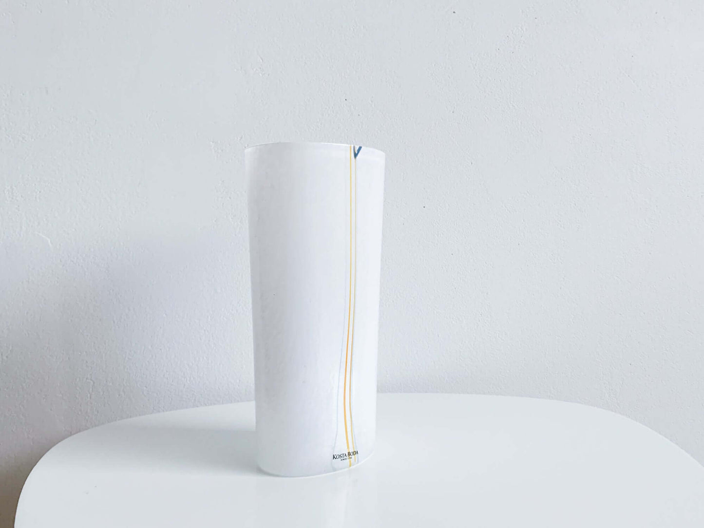 Rainbow vase by designer Bertil Vallien, Kosta Boda Sweden