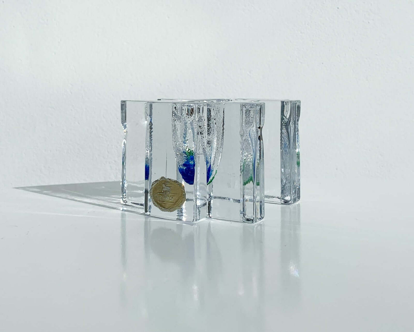 Helena Tynell Riihimaki, Brutalist Art Glass Sculpture Metsa 1970s