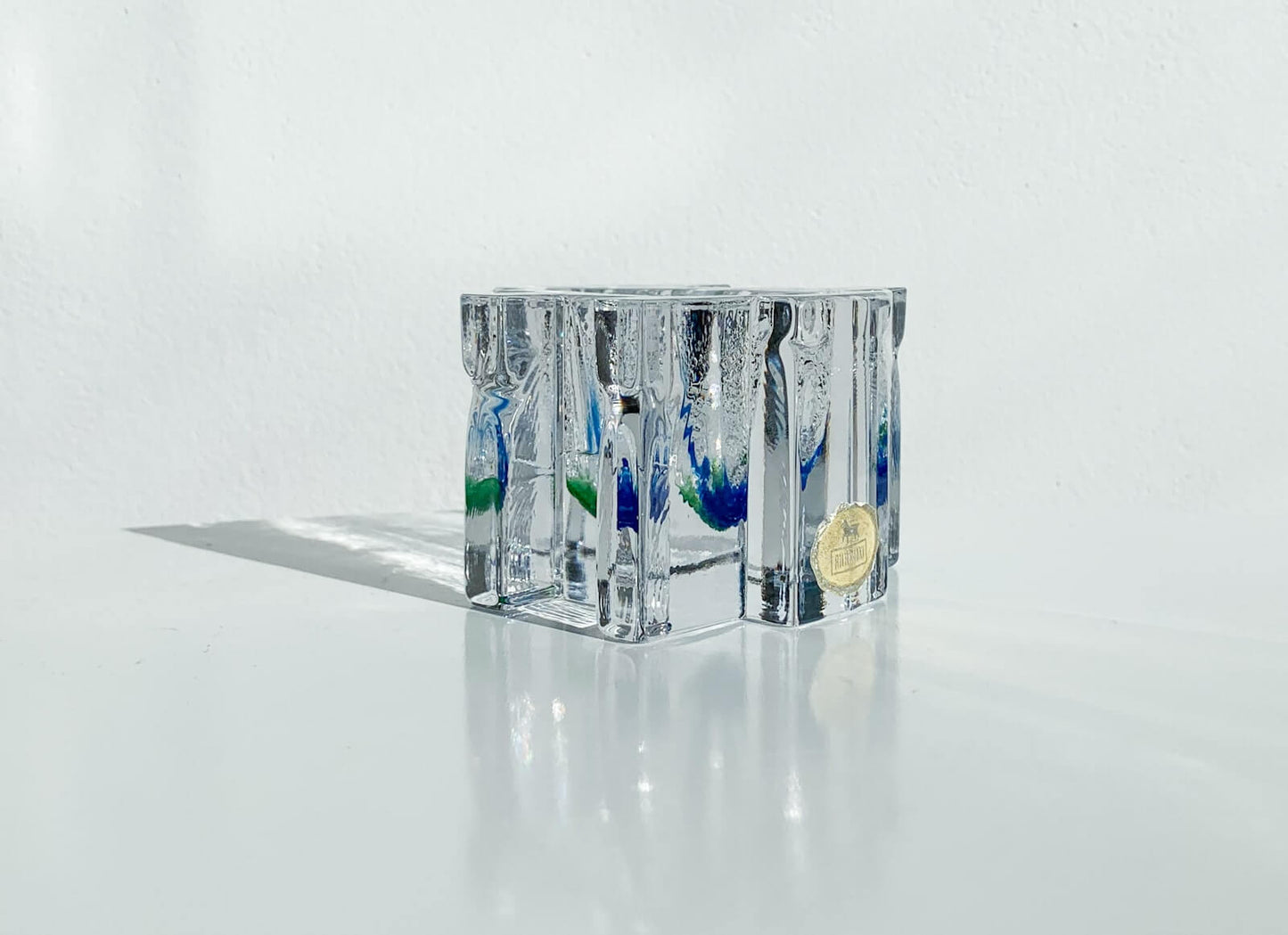 Helena Tynell Riihimaki, Brutalist Art Glass Sculpture Metsa 1970s
