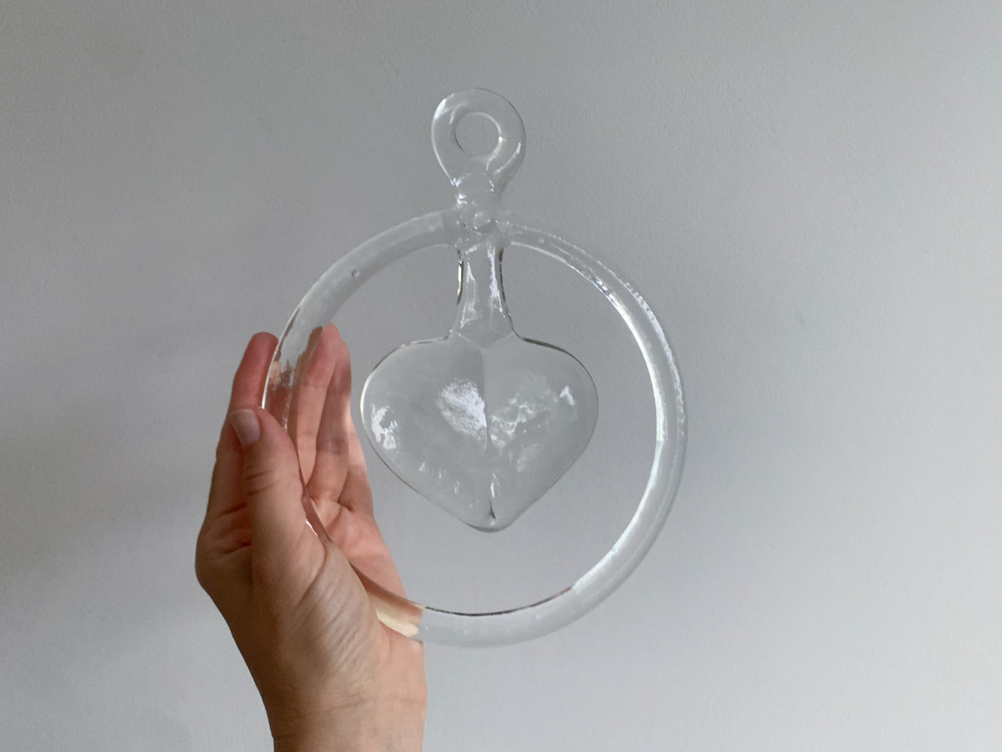 Vintage Wall Decor Heart Swedish glass