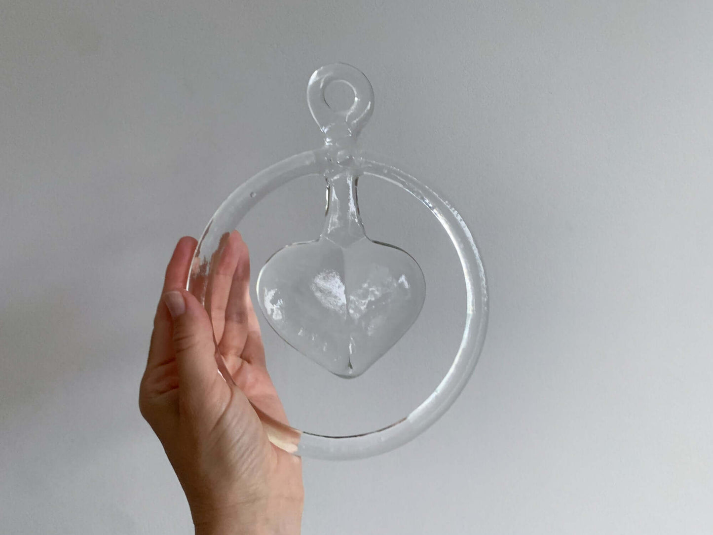 Vintage Wall Decor Heart Swedish glass