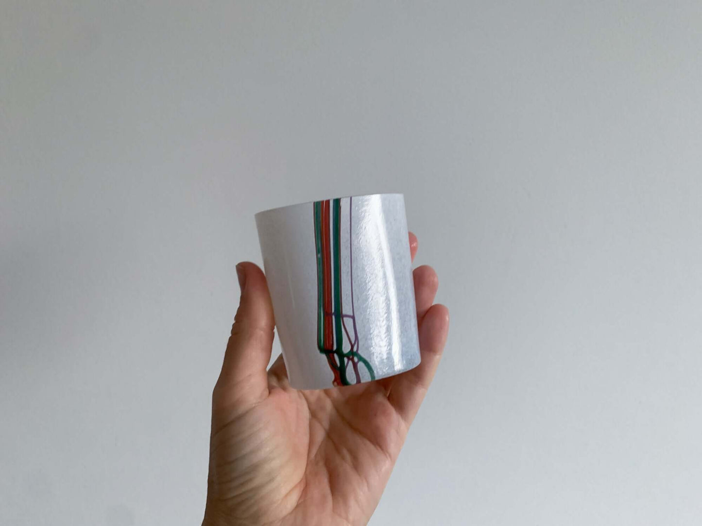Vintage Rainbow vase by Bertil Vallien, Kosta Boda Sweden, 1980s