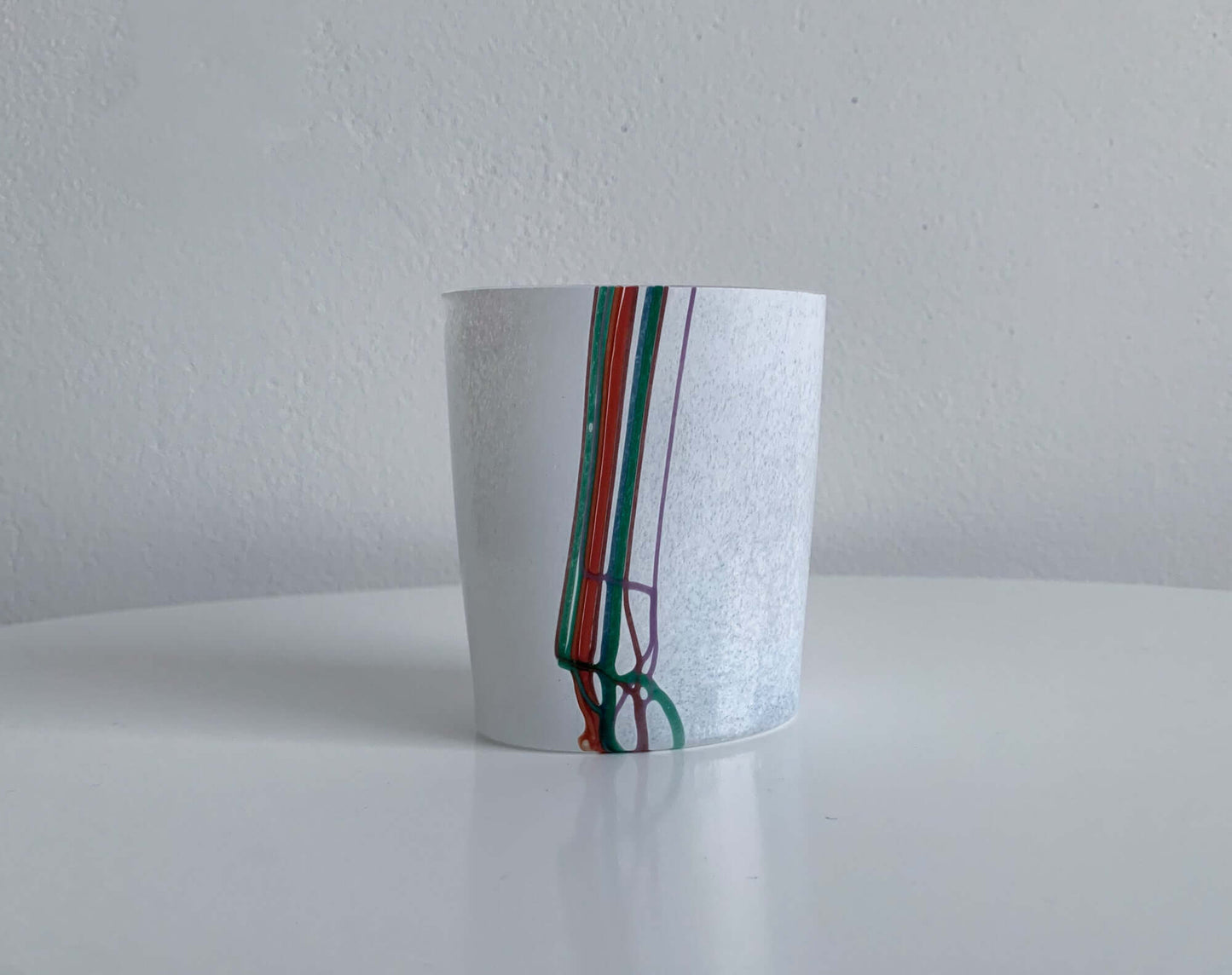Rainbow vase by designer Bertil Vallien, Kosta Boda Sweden