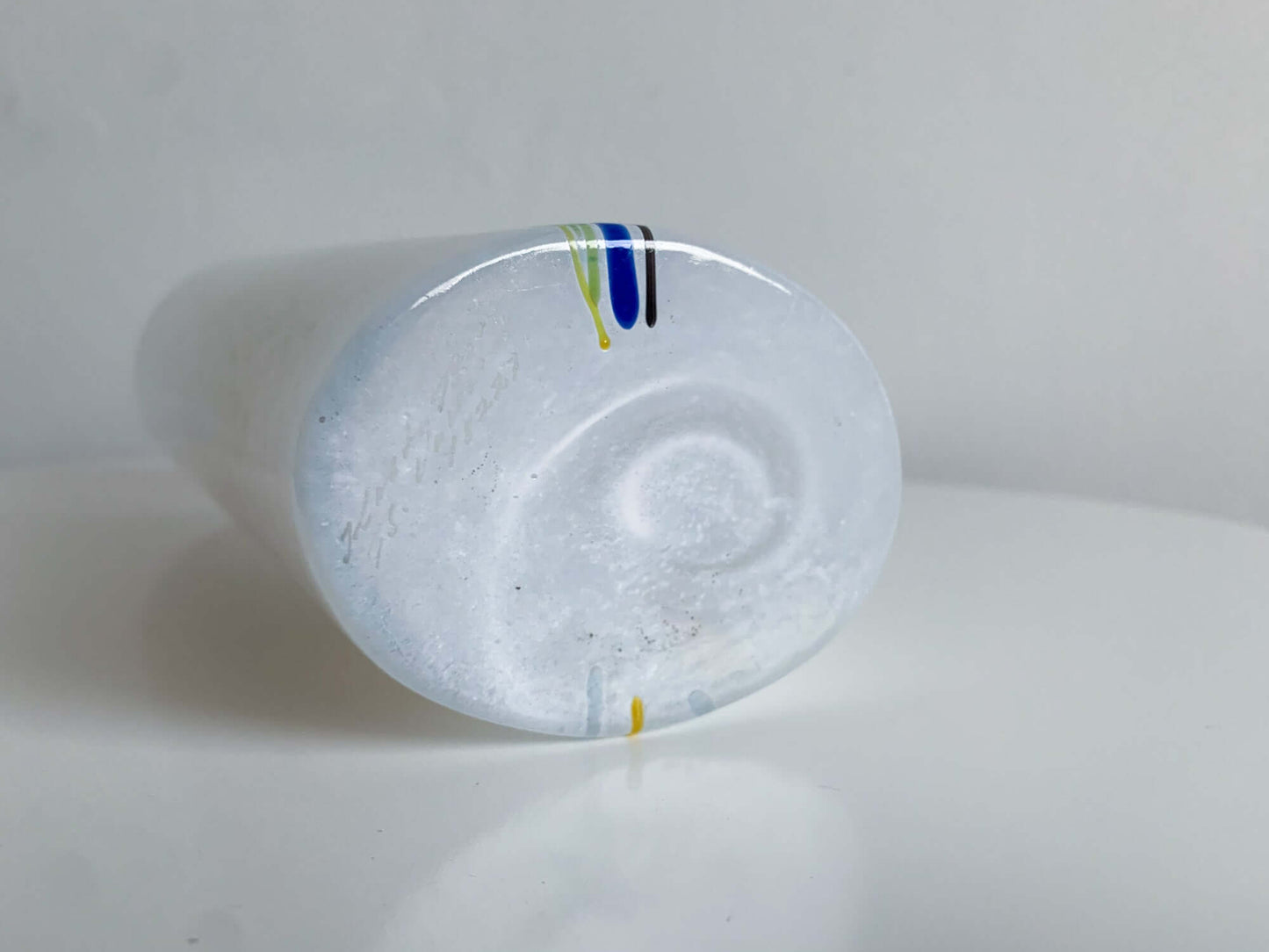Vintage vase Rainbow by Bertil Vallien, Kosta Boda Sweden, 1980s
