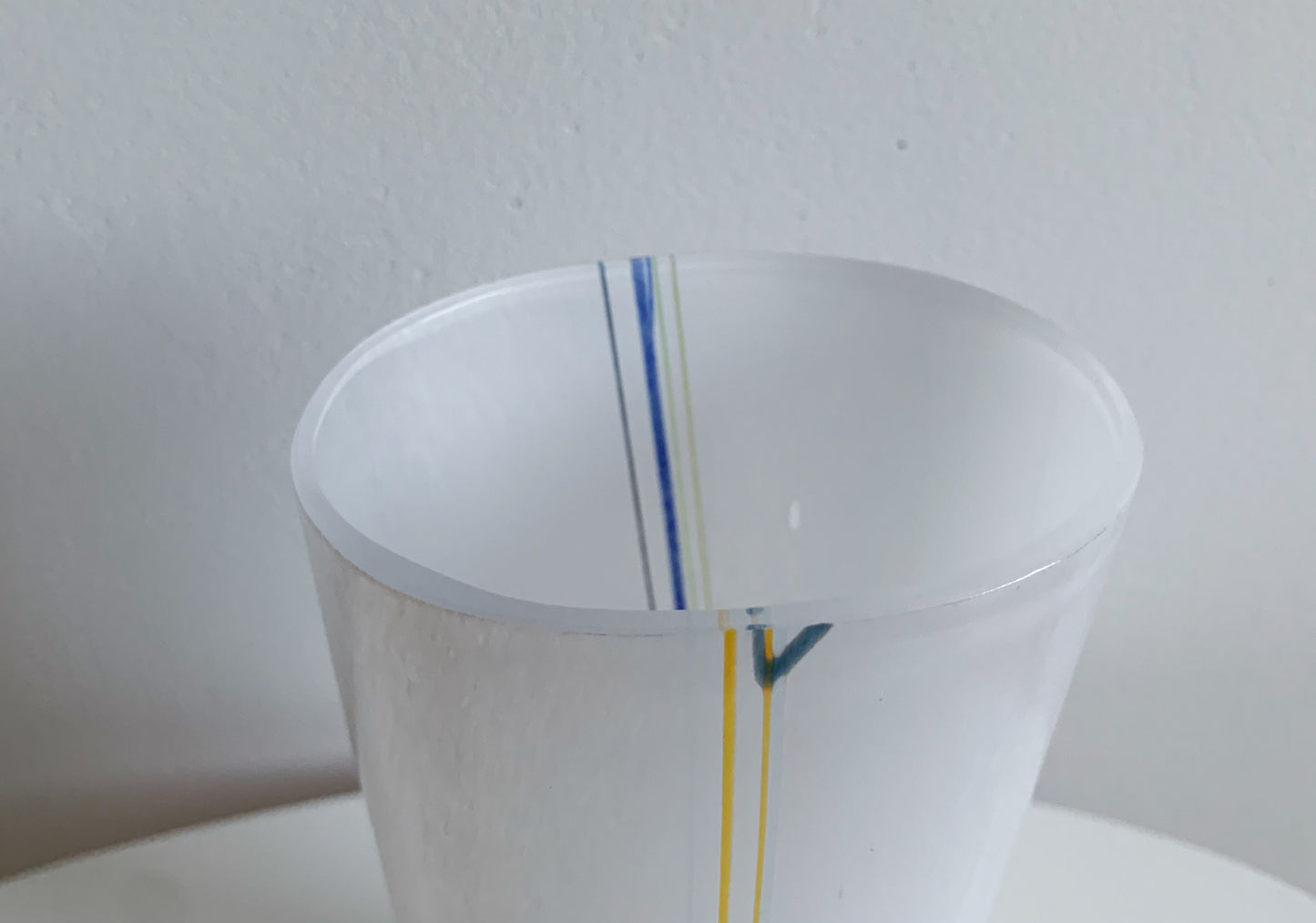 Vintage vase Rainbow by Bertil Vallien, Kosta Boda Sweden, 1980s