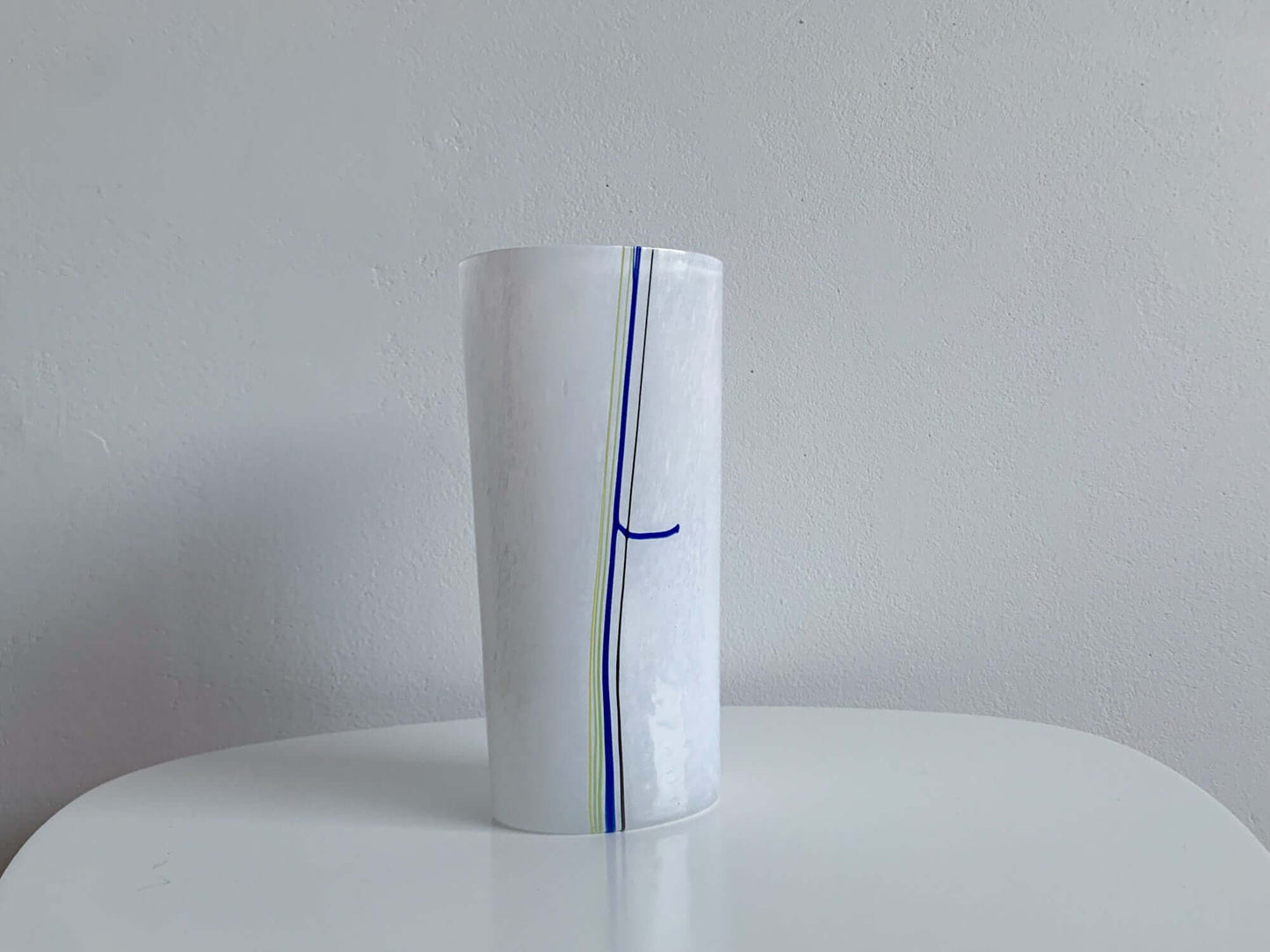 Vintage vase Rainbow by Bertil Vallien, Kosta Boda Sweden, 1980s