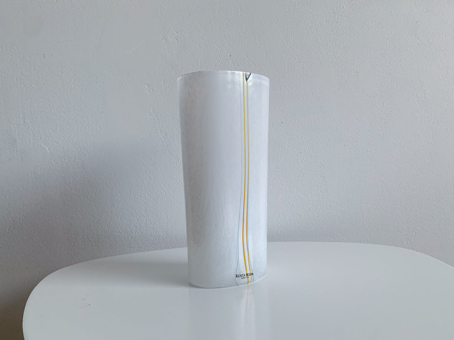 Vintage vase Rainbow by Bertil Vallien, Kosta Boda Sweden, 1980s