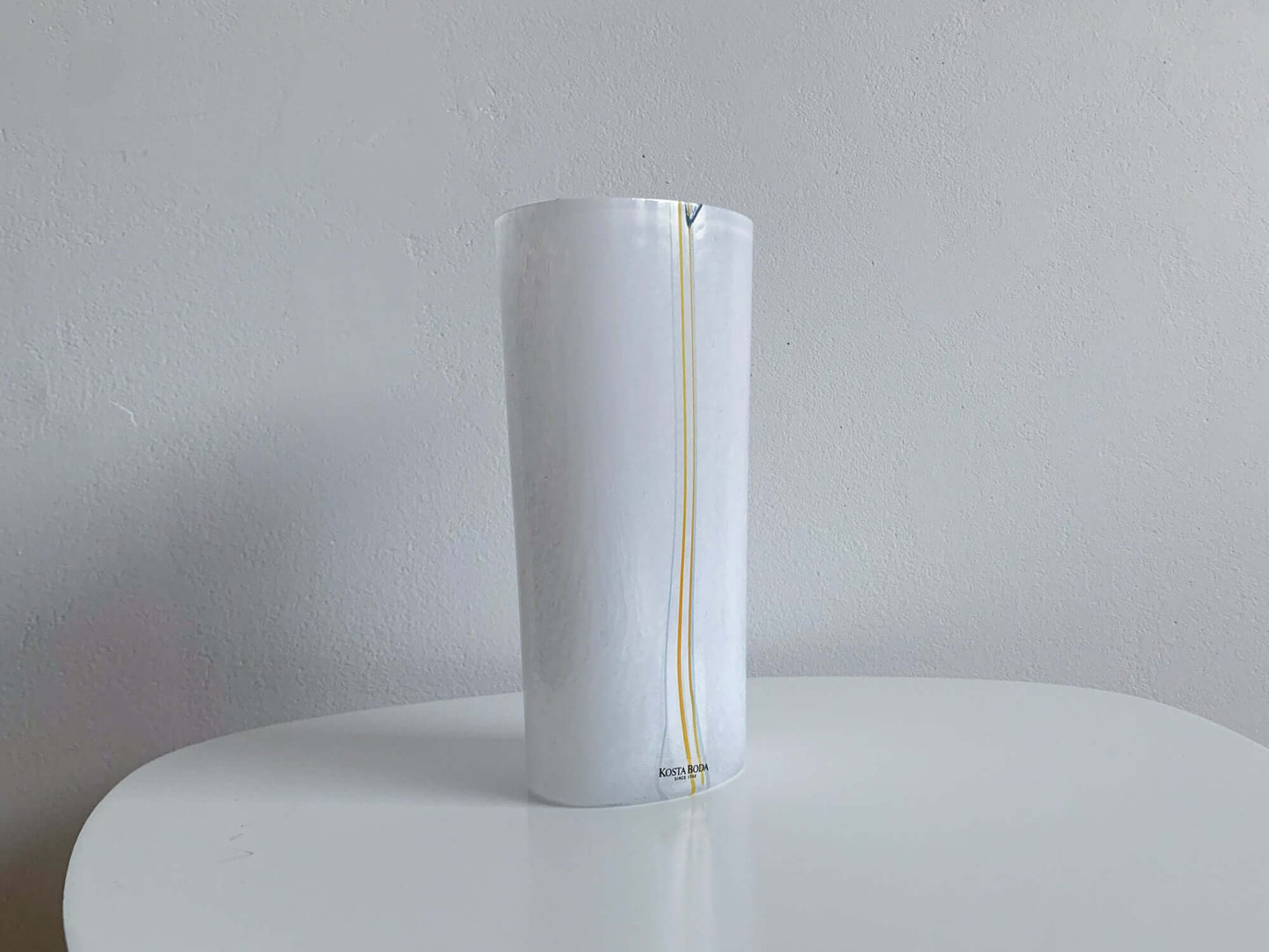 Vintage vase Rainbow by Bertil Vallien, Kosta Boda Sweden, 1980s
