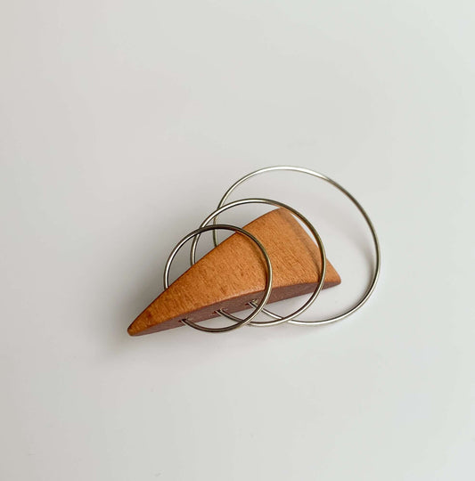 Aarikka Finland | Wooden triangle brooch