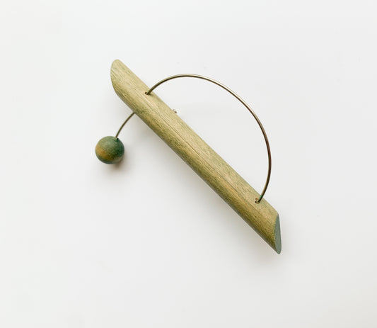 Aarikka Finland | Light Green Orbit Brooch