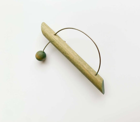 Aarikka Finland | Light Green Orbit Brooch