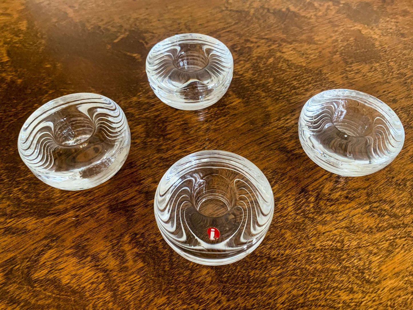 Set of 4 candle holders Maaru, designer Tapio Wirkkala, Iittala Finland 80s