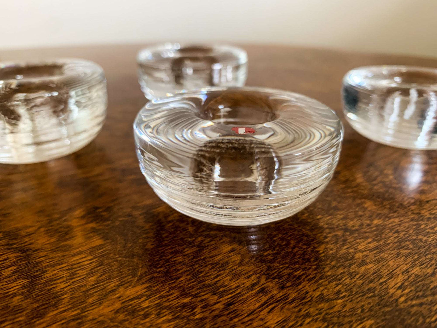 Set of 4 candle holders Maaru, designer Tapio Wirkkala, Iittala Finland 80s