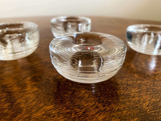 Set of 4 candle holders Maaru, designer Tapio Wirkkala, Iittala Finland 80s