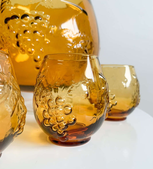 Sirkku Kumela-Lehtonen | Grape large punch bowl & 7 glasses