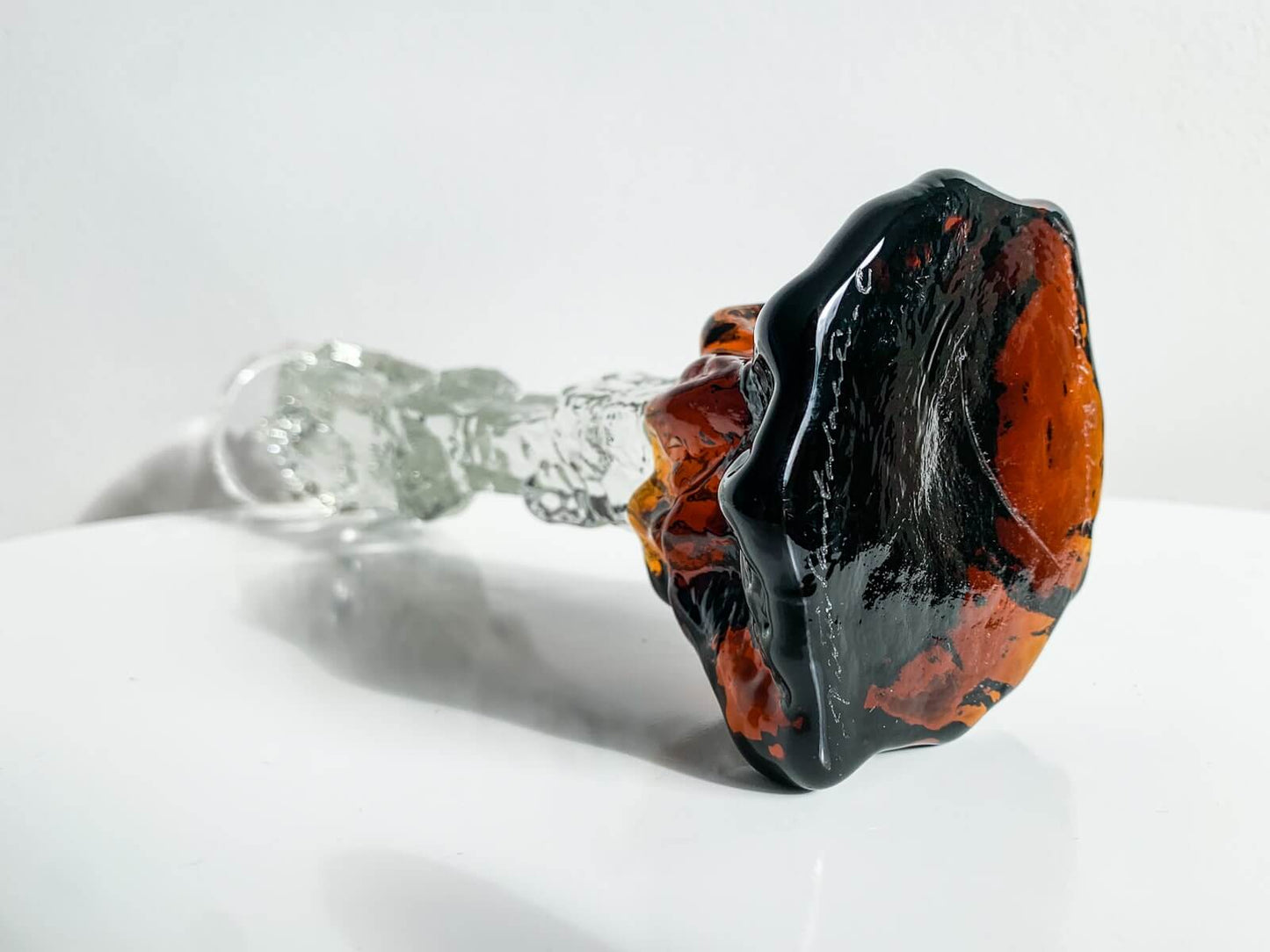 Glass figurine-candle holder | Humppila Finland, 27 cm