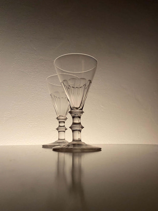 Pair of faceted shape glasses, 1920s, Karhula Finland