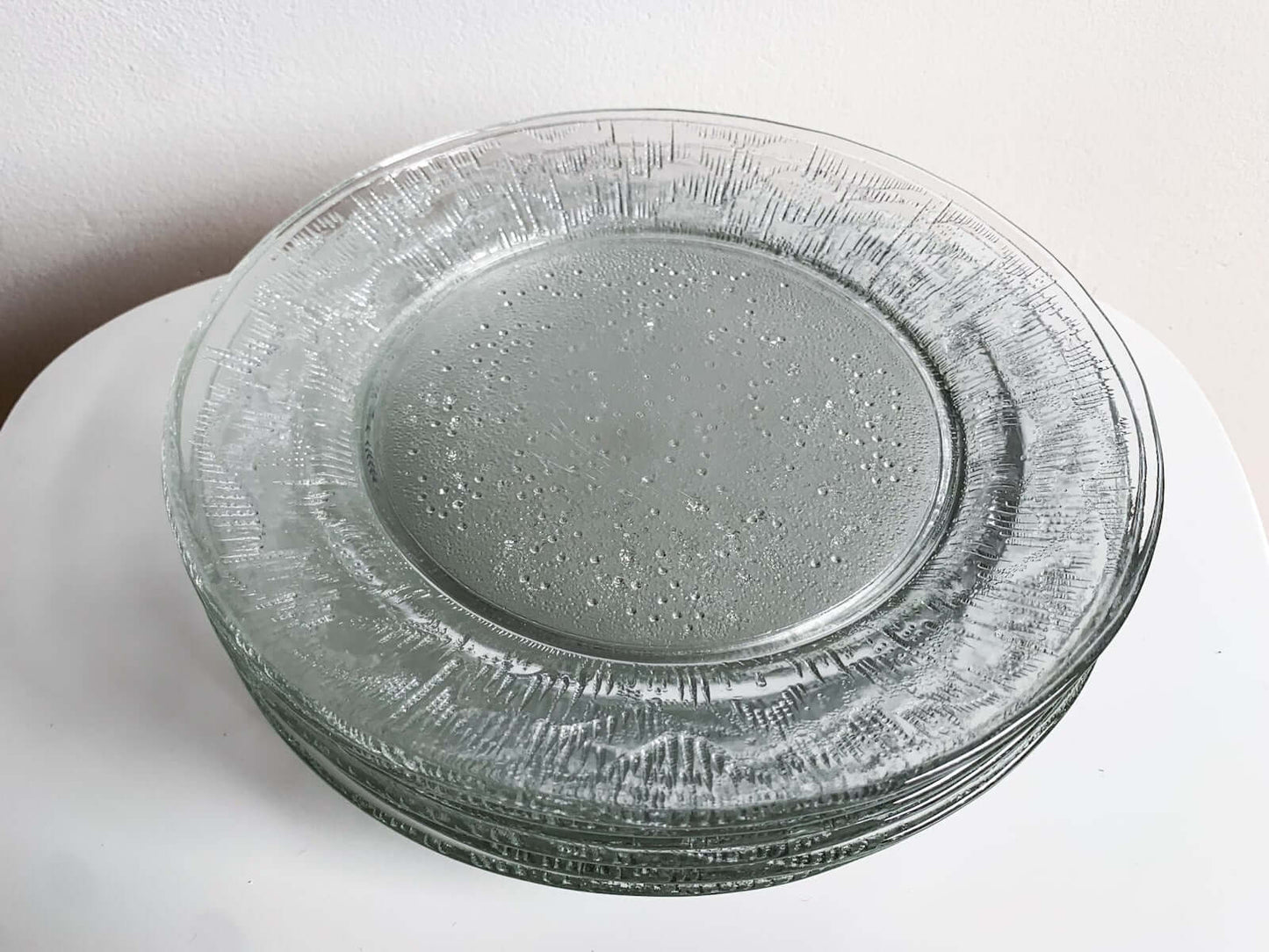 Riihimaki Finland, Full Set of 6 Plates Nothern Lights, 1970s Unused
