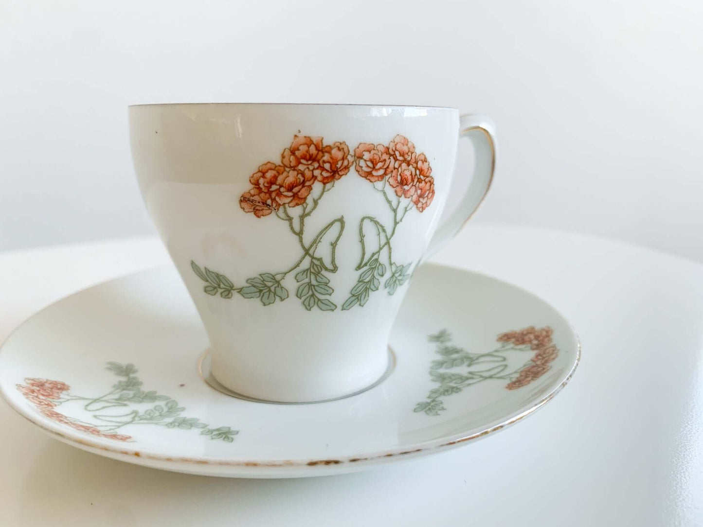 Porcelain coffee pair in Vienna Modern Secession style, Austria 1900s