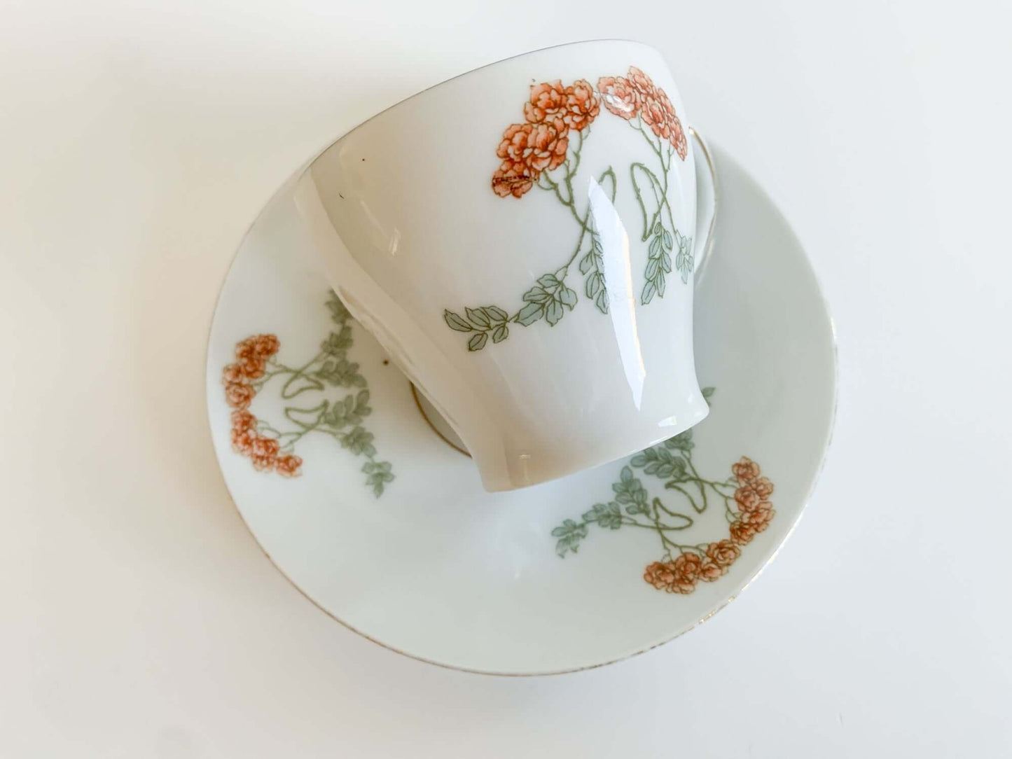 Porcelain coffee pair in Vienna Modern Secession style, Austria 1900s