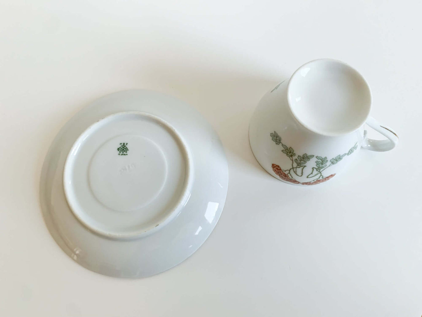Porcelain coffee pair in Vienna Modern Secession style, Austria 1900s
