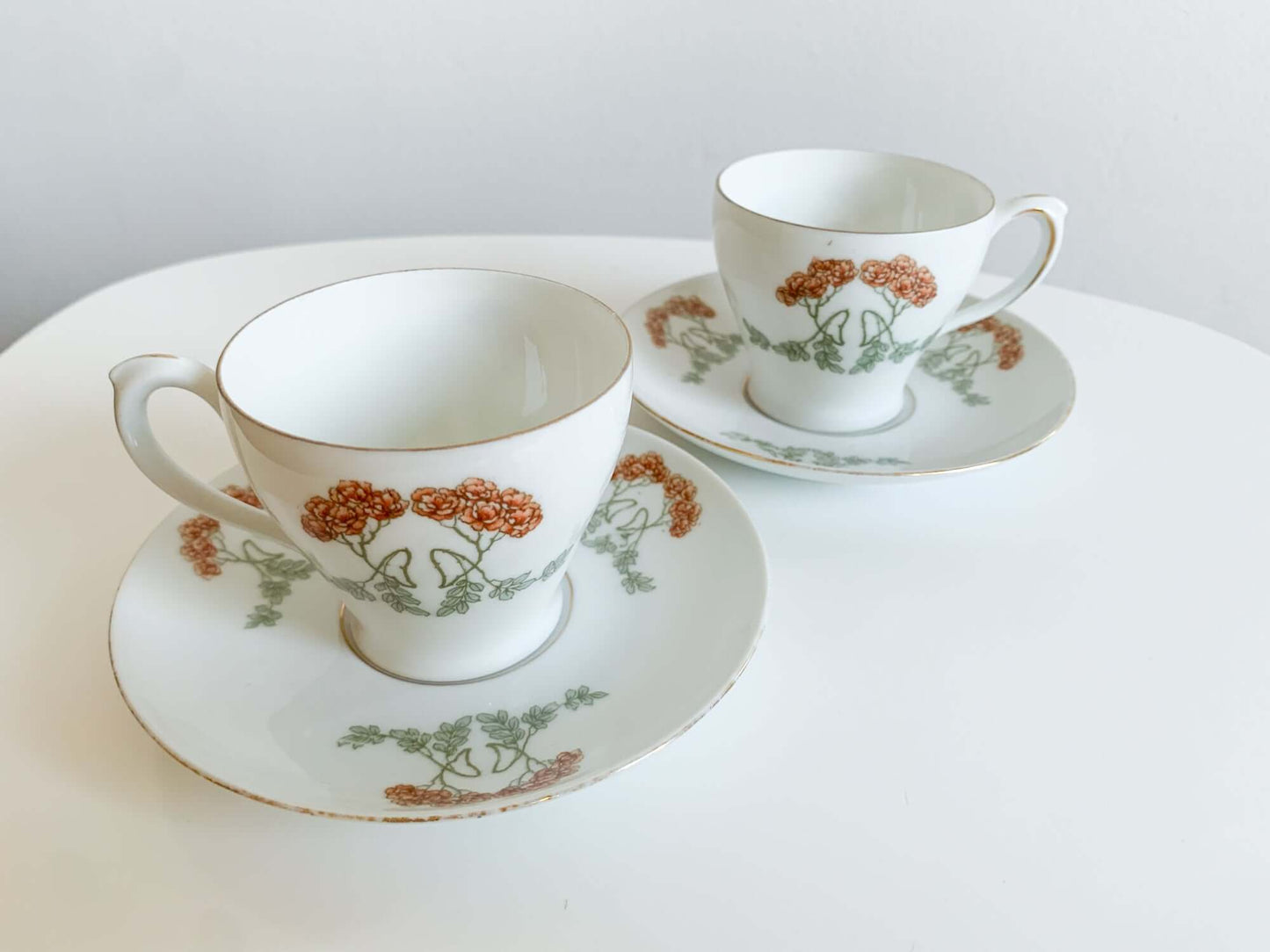 Porcelain coffee pair in Vienna Modern Secession style, Austria 1900s