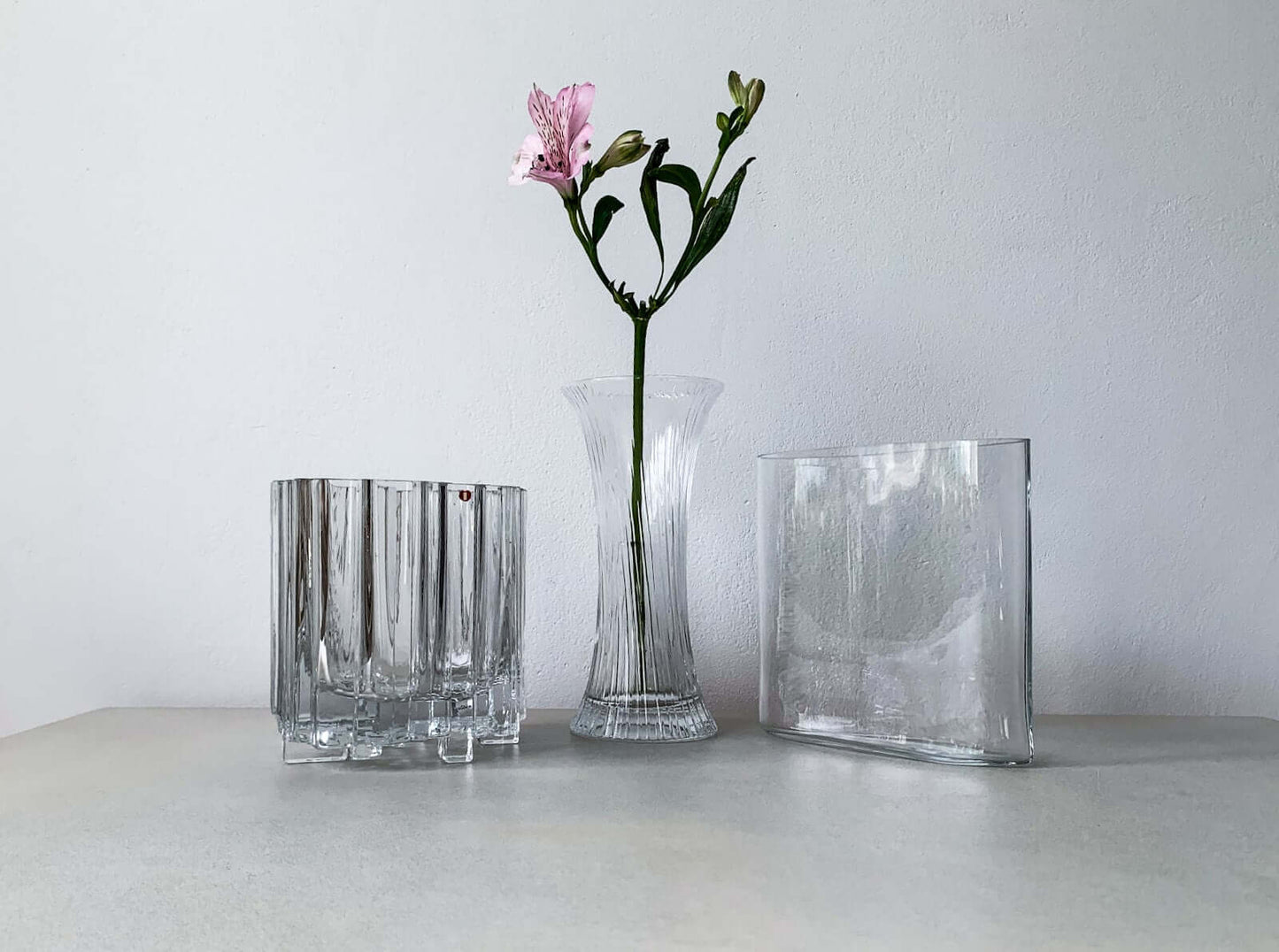Tapio Wirkkala Iittala, Crystal Vase Arcadia 1970s Finland